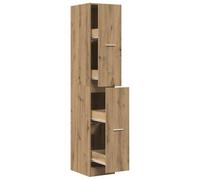 vidaXL Armoire d'apothicaire 3309635 – chêne artisanal, bois d'ingénierie, coffre à tiroirs