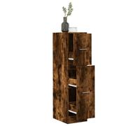 Vidaxl Armoire D'apothicaire Chêne Fumé 30x41x118 Cm Bois D'ingénierie Marron
