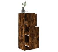 Armoire d apothicaire chêne fumé 40x41x118 cm bois d ingénierie