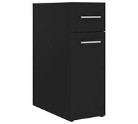 vidaXL Armoire d'Apothicaire Meuble de Rangement Armoire de Rangement Salon Salle de Séjour Maison Intérieur Noir 20x45,5x60 cm Aggloméré