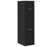 vidaXL Armoire d'apothicaire Noir 30x41x118 cm Bois d'ingénierie, Coffre d'apothicaire, Meuble d'apothicaire, Coffre à tiroirs d'apothicaire