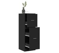 Vidaxl Armoire D'apothicaire Noir 40x41x118 Cm Bois D'ingénierie Marron