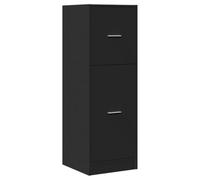 vidaXL Armoire d'apothicaire noire 40x41x118 cm bois d'ingénierie