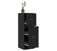 Vidaxl Armoire D'apothicaire Noir 40x41x118 Cm Bois D'ingénierie Marron
