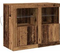 vidaXL Armoire d'appoint 2 pcs Vieux bois 41 x 37 x 67 cm Bois composite