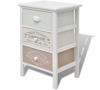 vidaXL Armoire d'appoint avec 3 tiroirs Style français Bois