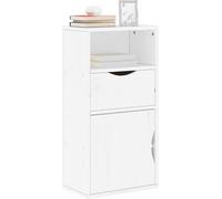 vidaXL Armoire d'appoint avec tiroir ODDA Blanc Pin massif