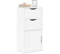 vidaXL Armoire d'appoint avec tiroirs ODDA Blanc Pin massif