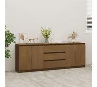 vidaXL Armoire d'appoint Marron miel 180x36x65 cm Bois de pin massif3094296 Brun G