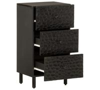 vidaXL Armoire d'appoint noir 40x33x75 cm bois massif mangue