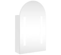 vidaXL Armoire de bain à miroir avec LED arquée blanc 42x13x70 cm