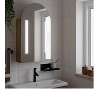 vidaXL Armoire de bain à miroir avec LED arquée chêne 42x13x70 cm 357976