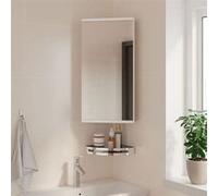 vidaXL Armoire de bain d'angle à miroir 30×24×60 cm Blanc