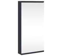 vidaXL Armoire de Bain à Miroir d'angle Gris 30x24x60 cm, Armoire de Salle de Bain, Armoire de Toilette avec Miroir, Meuble d'angle