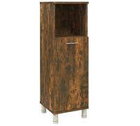 vidaXL Armoire de bain Rangement de lavabo Chêne fumé 30x30x95 cm Bois d'ingénierie