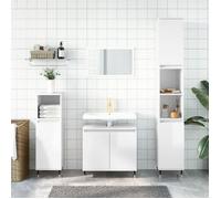 vidaXL Armoire de bain blanc brillant 58x33x60 cm bois d'ingénierie 831574