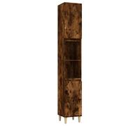 vidaXL Armoire de bain chêne fumé 30x30x190 cm bois d'ingénierie 819793