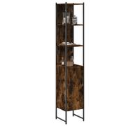 Vidaxl Armoire De Bain Chêne Fumé 33x33x185,5 Cm Bois D'ingénierie Multicolore