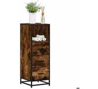 vidaXL Armoire de bain chêne fumé 35x37,5x100cm bois d'ingénierie