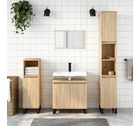 Vidaxl Armoire De Bain Chêne Sonoma 58x33x60 Cm Bois D'ingénierie Marron