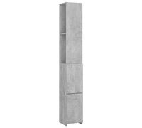 vidaXL Armoire de Bain, Colonne de Rangement, Placard de Toilette, Meuble sur Pied de Maison Intérieur, Gris Béton Bois d'Ingénierie