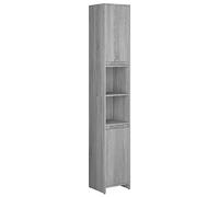 vidaXL Armoire de Bain Organisateur de Maison Armoire de Rangement Meuble de Salle de Bain Intérieur Sonoma Gris 30x30x183,5 cm Bois d'Ingénierie