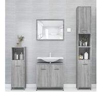 vidaXL Armoire de bain Sonoma gris 30x30x183,5 cm Bois d'ingénierie815520 Gris G