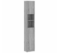 vidaXL Armoire de Bain Organisateur de Maison Armoire de Rangement Meuble de Salle de Bain Intérieur Sonoma Gris 32x25,5x190 cm Bois d'Ingénierie