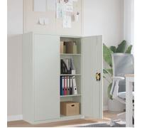vidaXL Armoire de bureau 90x40x140 cm Acier Gris 244649 Gris G