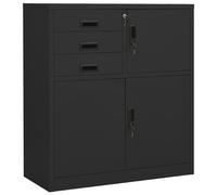 Vidaxl Armoire De Bureau Anthracite 90x40x102 Cm Acier Gris