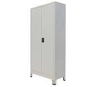 vidaXL Armoire de Bureau avec 2 Portes Acier Meuble de Stockage de Fichiers