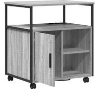 vidaXL Armoire de bureau avec roue Gris Sonoma 61 x 46 x 67 cm Bois composite