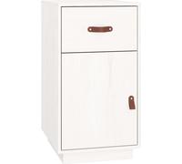 vidaXL Armoire de bureau blanc 40x50x75 cm pin massif