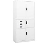 vidaXL Armoire de bureau Blanc 90x40x180 cm Acier336413 Blanc G