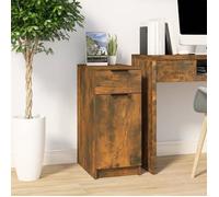 vidaXL Armoire de bureau Chêne fumé 33,5 x 50 x 75 cm Bois d'ingénierie