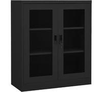 vidaXL Armoire de Bureau Meuble de Classement Meuble de Rangement Stockage de Fichiers Armoire de Rangement Intérieur Anthracite 90x40x105 cm Acier Anthracite G
