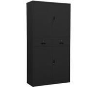 vidaXL Armoire de Bureau Meuble de Classement Meuble de Rangement Stockage de Fichiers Armoire de Rangement Anthracite 90x40x180 cm Acier Anthracite G