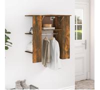 Vidaxl Armoire De Couloir Chêne Fumé 97,5x37x99 Cm Bois D'ingénierie Multicolore