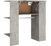 vidaXL Armoire de couloir gris béton 97,5x37x99 cm Bois composite