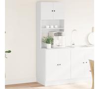 Vidaxl Armoire De Cuisine Blanc 60x50x180 Cm Bois D'ingénierie Blanc