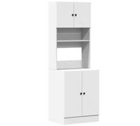 Vidaxl Armoire De Cuisine Blanc 60x50x180 Cm Bois D'ingénierie Blanc