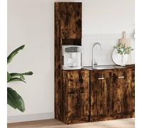 vidaXL Armoire de cuisine chêne fumé 35x50x180 cm bois d'ingénierie, placard de cuisine, unité de cuisinette, armoire de 840762