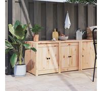 Vidaxl Armoire De Cuisine D'extérieur 106x55x64 Cm Bois De Pin Massif Marron