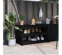 vidaXL Armoire de cuisine d'extérieur noir 106x55x64cm bois pin massif 832335