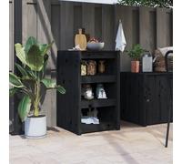Vidaxl Armoire De Cuisine D'extérieur Noir 55x55x92 Cm Bois Pin Massif Marron