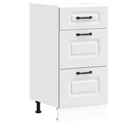 vidaXL Armoire de Cuisine Kalmar Blanc Bois d'ingénierie, Meuble d'évier, Meuble de Cuisine avec tiroir, Meuble de Cuisine à tiroir