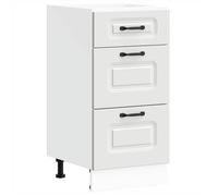 vidaXL Armoire de cuisine Kalmar blanc bois d'ingénierie, meuble d'évier, meuble de cuisine avec tiroir, meuble de cuisine à 854240