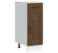vidaXL Armoire de Cuisine Kalmar chêne Marron Bois d'ingénierie, Meuble Bas d'évier, Meuble Bas de Cuisine avec tiroir, Meuble Bas de Cuisine avec Porte