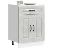 Vidaxl Armoire De Cuisine Kalmar Gris Béton Bois D'ingénierie Marron
