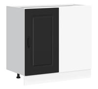 Vidaxl Armoire De Cuisine Kalmar Noir Bois D'ingénierie Marron